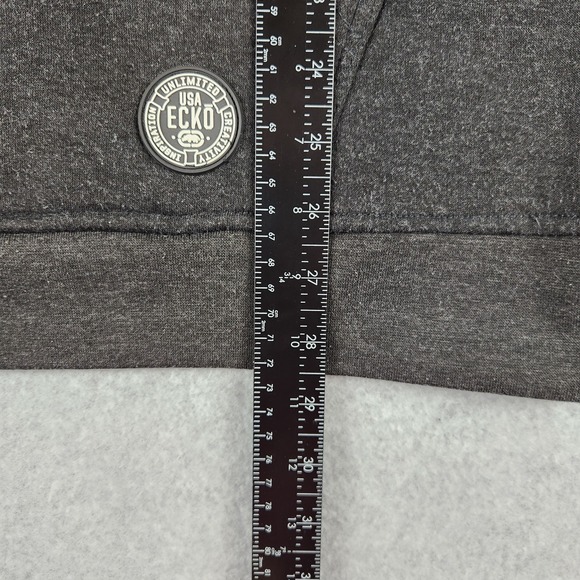 Ecko Unltd. Pullover Hoodie Men's Large L Charcoal Blue Rhino Streetwear - Picture 11 of 13